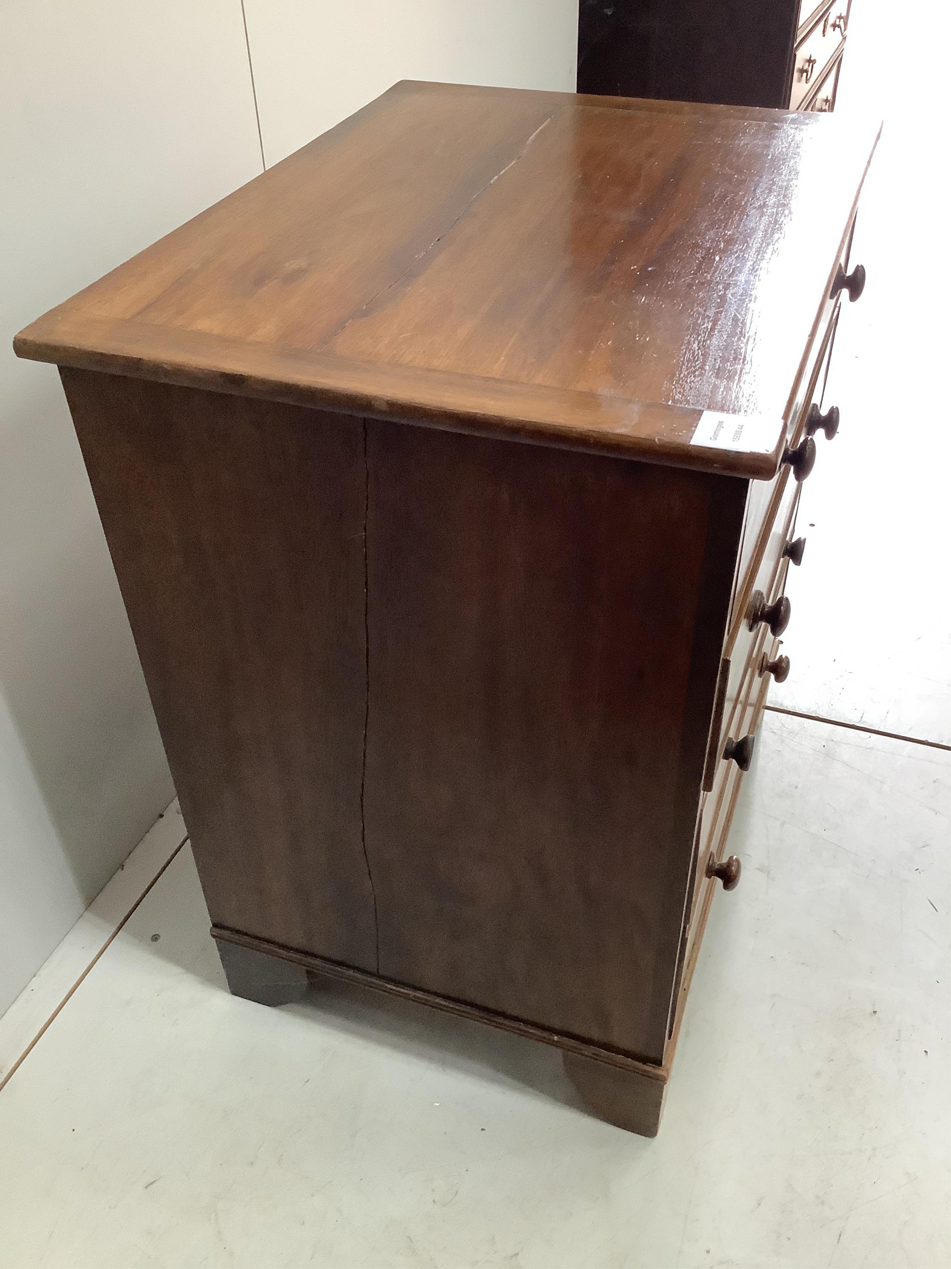 A Victorian mahogany commode, width 63cm, height 73cm. Condition - adapted, fair